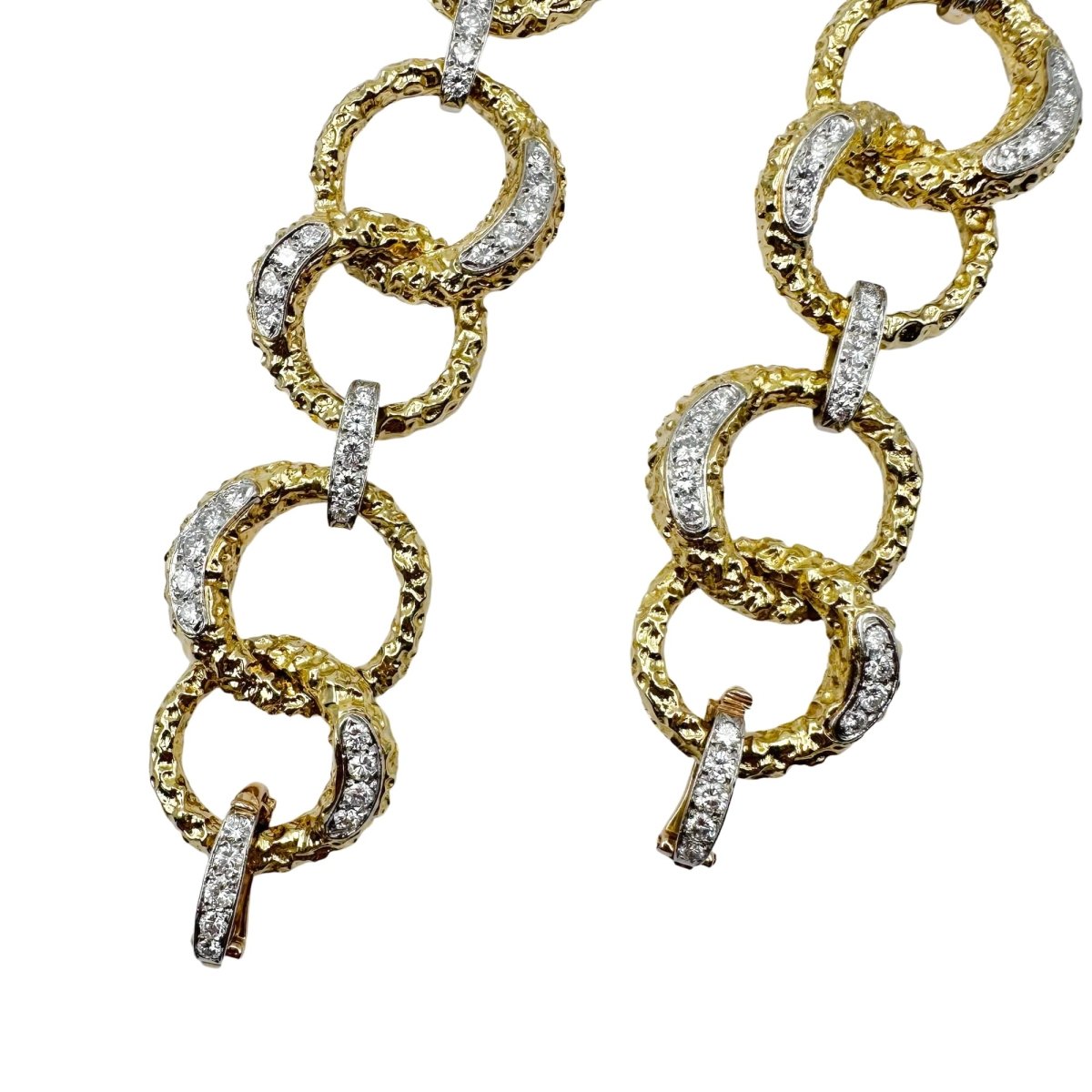 Bracelet M. GERARD en or jaune, platine et diamants - Castafiore