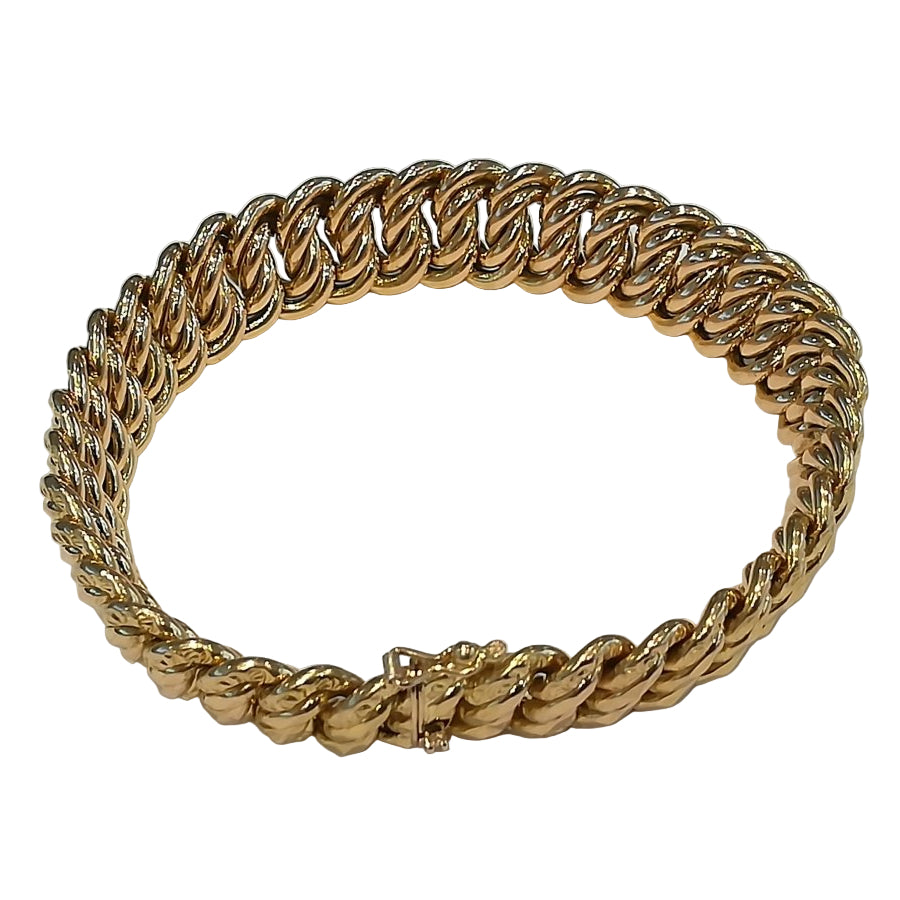Bracelet Maille américaine en or jaune - Castafiore