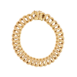 Bracelet maille américaine en or jaune - Castafiore