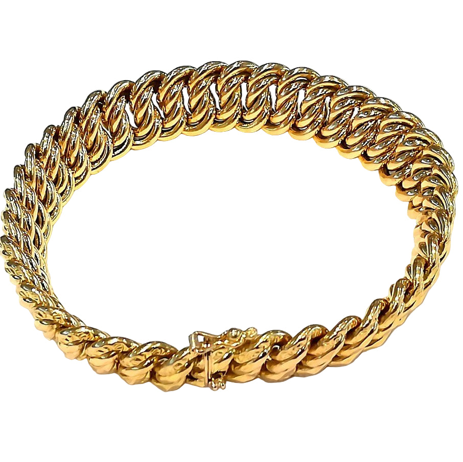 Bracelet Maille américaine en or jaune - Castafiore