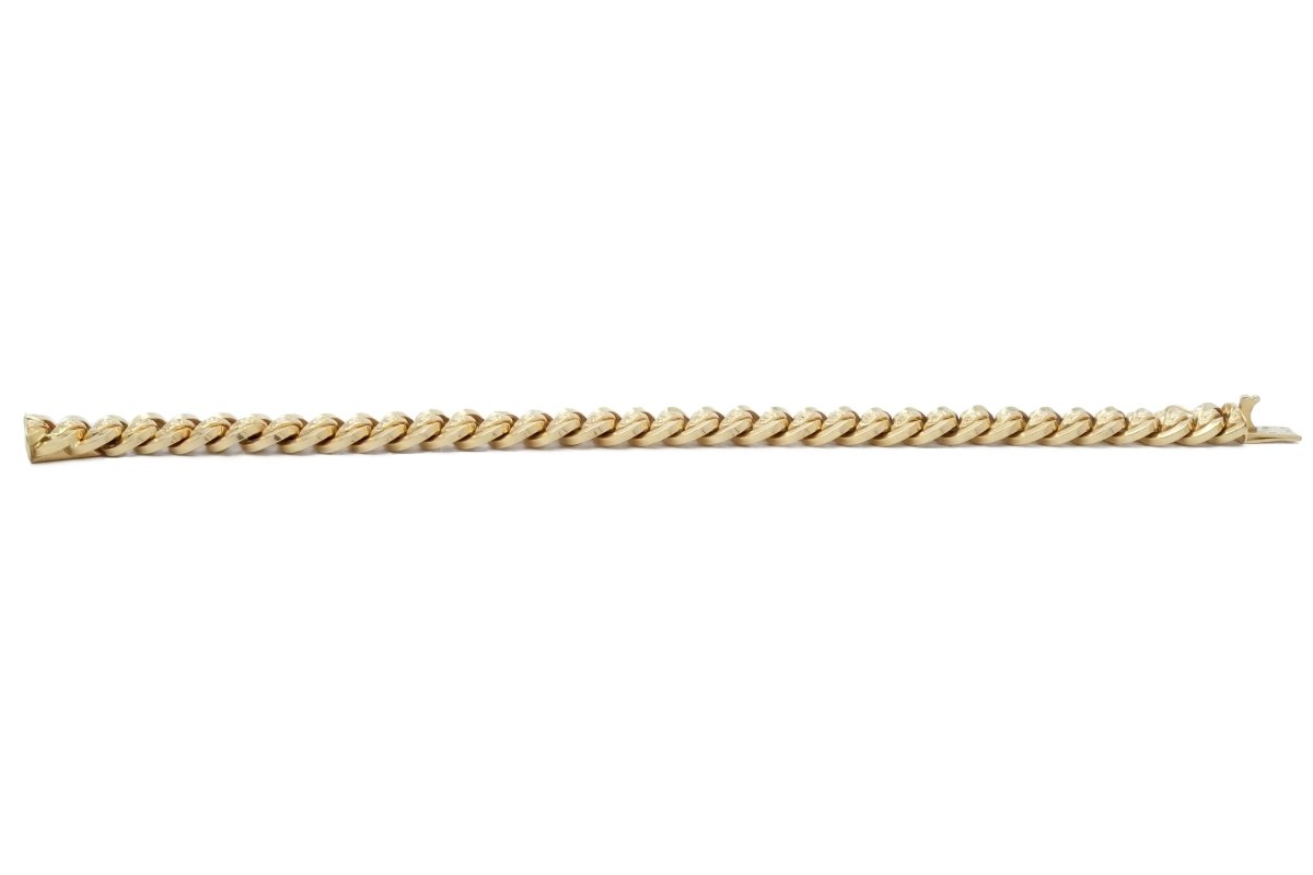 Bracelet maille américaine en or jaune - Castafiore
