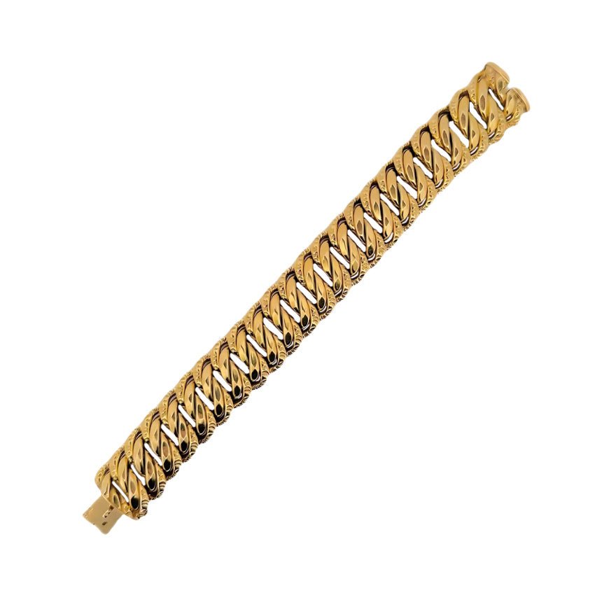 Bracelet Maille américaine en or jaune - Castafiore