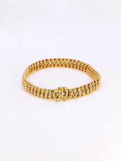 Bracelet maille américaine or jaune 0.8 cm - Castafiore