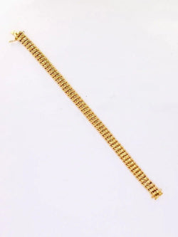 Bracelet maille américaine or jaune 0.8 cm - Castafiore