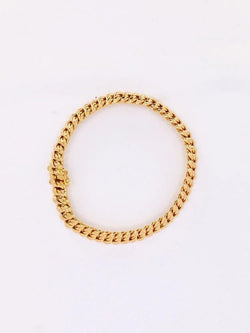 Bracelet maille américaine or jaune 0.8 cm - Castafiore