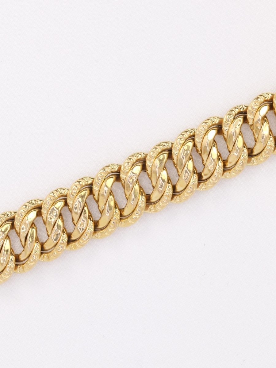 Bracelet maille américaine or jaune 1,2 cm - Castafiore