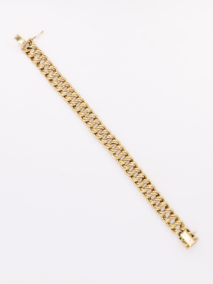 Bracelet maille américaine or jaune 1,2 cm - Castafiore