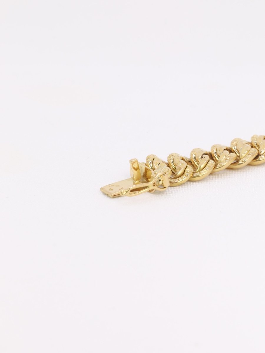 Bracelet maille américaine or jaune 1,2 cm - Castafiore