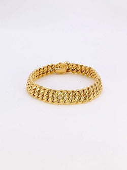 Bracelet maille américaine or jaune 1.3 cm - Castafiore