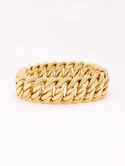 Bracelet maille américaine or jaune 2 cm - Castafiore