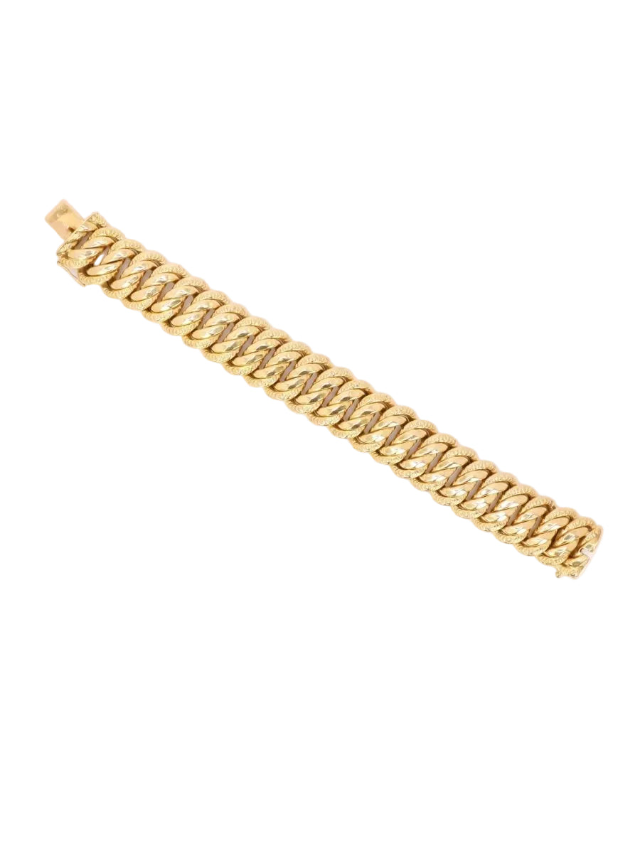 Bracelet maille américaine or jaune 2 cm - Castafiore