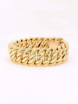 Bracelet maille américaine or jaune 2 cm - Castafiore