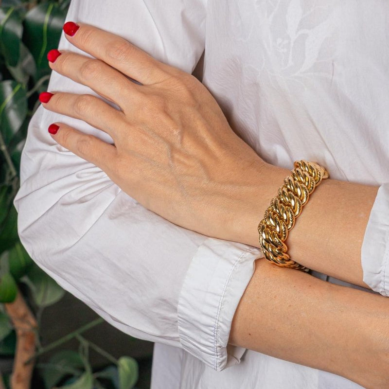 Bracelet maille Américaine Or jaune - Castafiore