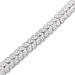 Bracelet Maille ARFAN en or blanc et diamants - Castafiore