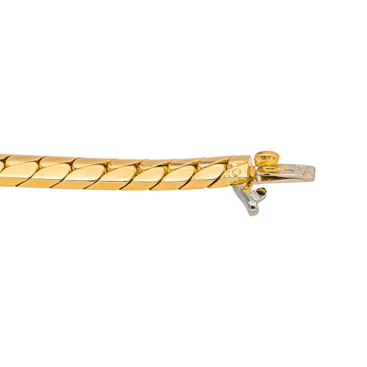 Bracelet Maille BOUCHERON en or jaune, émeraudes et diamants - Castafiore