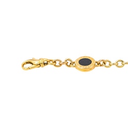 Bracelet Maille BULGARI en or jaune et onyx - Castafiore
