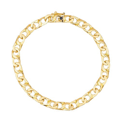 Bracelet Maille CAPLAIN ST ANDRÉ en or jaune et saphir - Castafiore