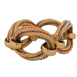 Bracelet Maille CARLO WEINGRILL en or blanc, or jaune et or rose - Castafiore