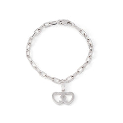 Bracelet Maille CARTIER Coeur en or blanc - Castafiore