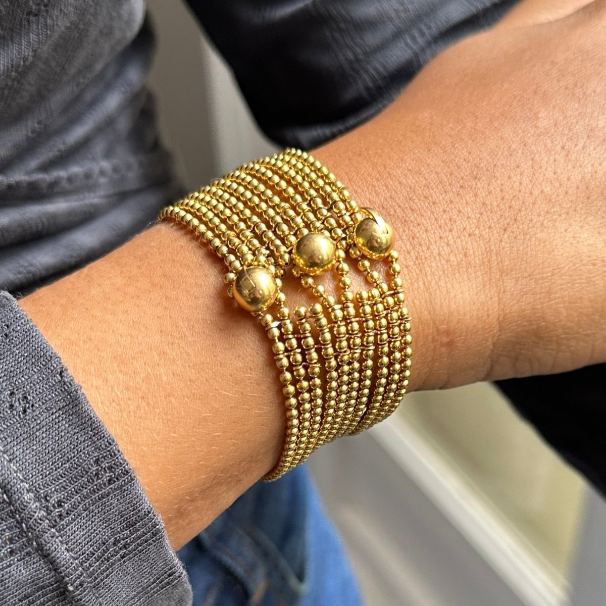 Bracelet Maille CARTIER "Draperie" en or jaune - Castafiore