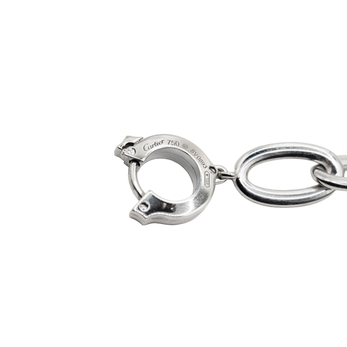 Bracelet Maille CARTIER en or blanc et diamants - Castafiore