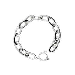 Bracelet Maille CARTIER en or blanc et diamants - Castafiore