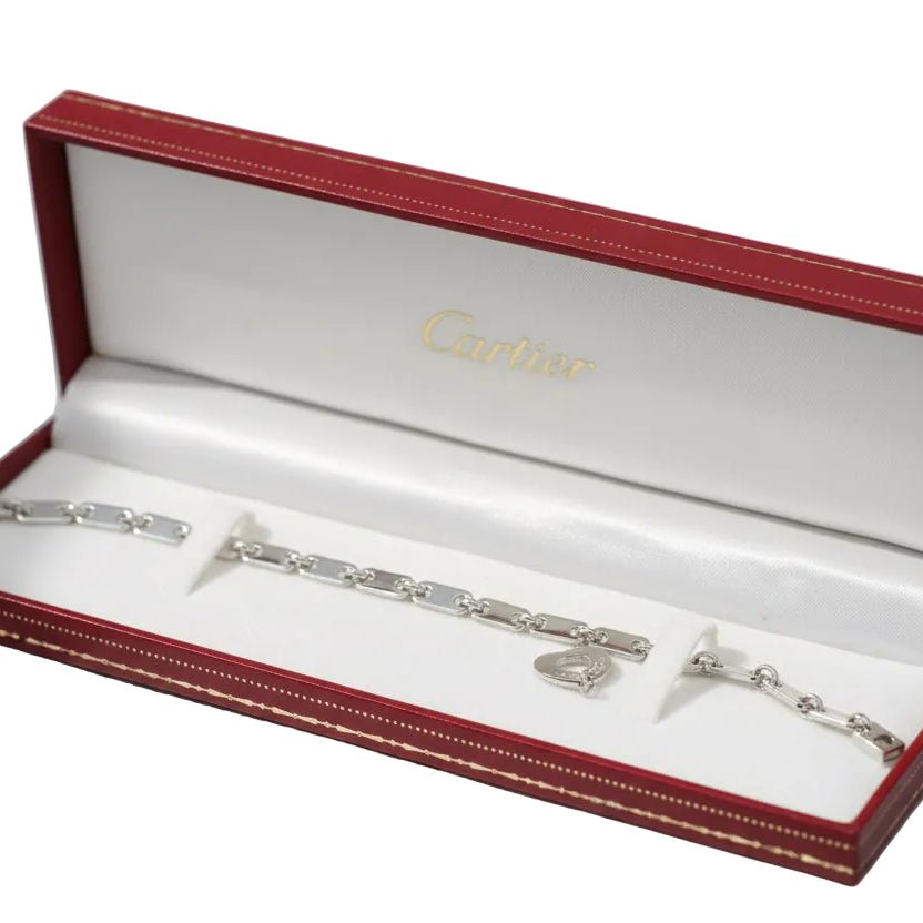 Bracelet Maille CARTIER "Fidelity" en or blanc - Castafiore