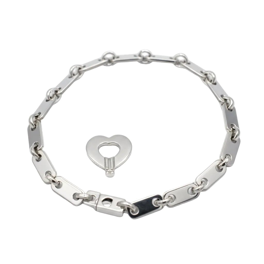 Bracelet Maille CARTIER "Fidelity" en or blanc - Castafiore