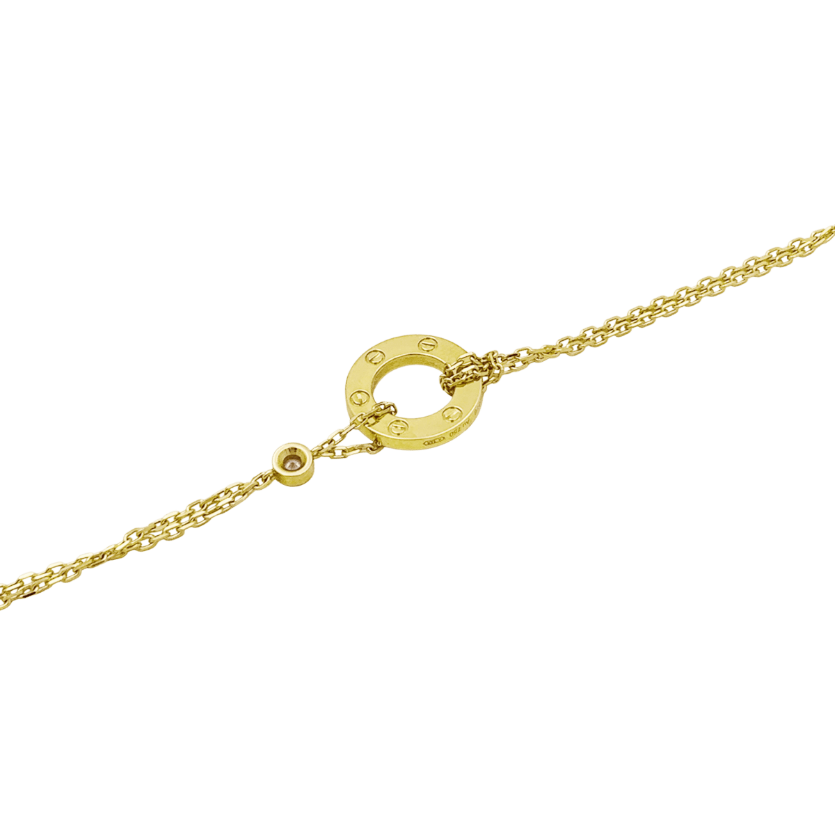 Bracelet Maille CARTIER "Love" en or rose et diamants - Castafiore