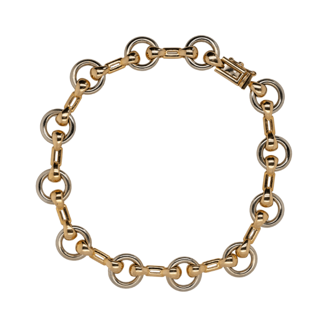 Bracelet Maille CARTIER Nouveau JCC en or jaune et or blanc