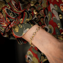 Bracelet Maille CARTIER "Nouveau JCC" en or jaune et or blanc - Castafiore