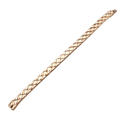 Bracelet Maille CHANEL "Matelassé" en or jaune - Castafiore