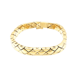 Bracelet Maille CHANEL "Matelassé" en or jaune - Castafiore