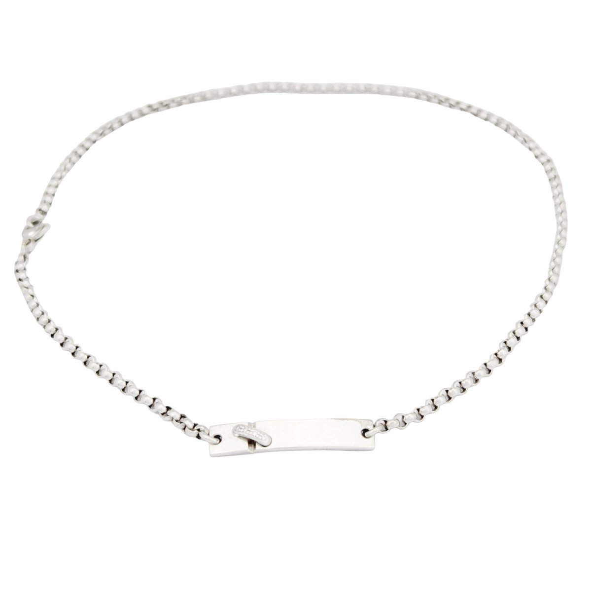 Bracelet Maille CHAUMET "Lien" en or blanc et diamants - Castafiore