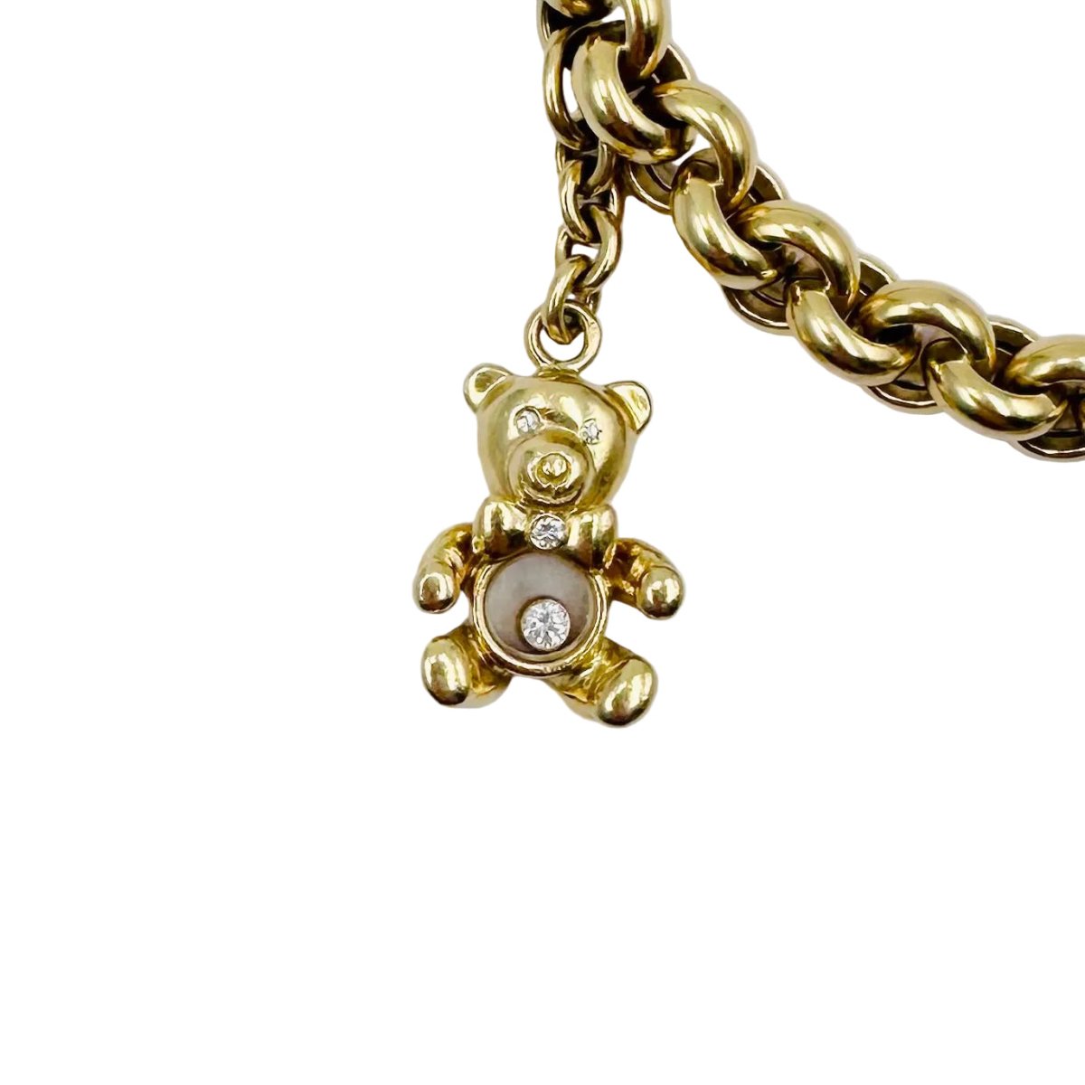 Bracelet Maille CHOPARD "Happy Diamonds" en or jaune et diamants - Castafiore