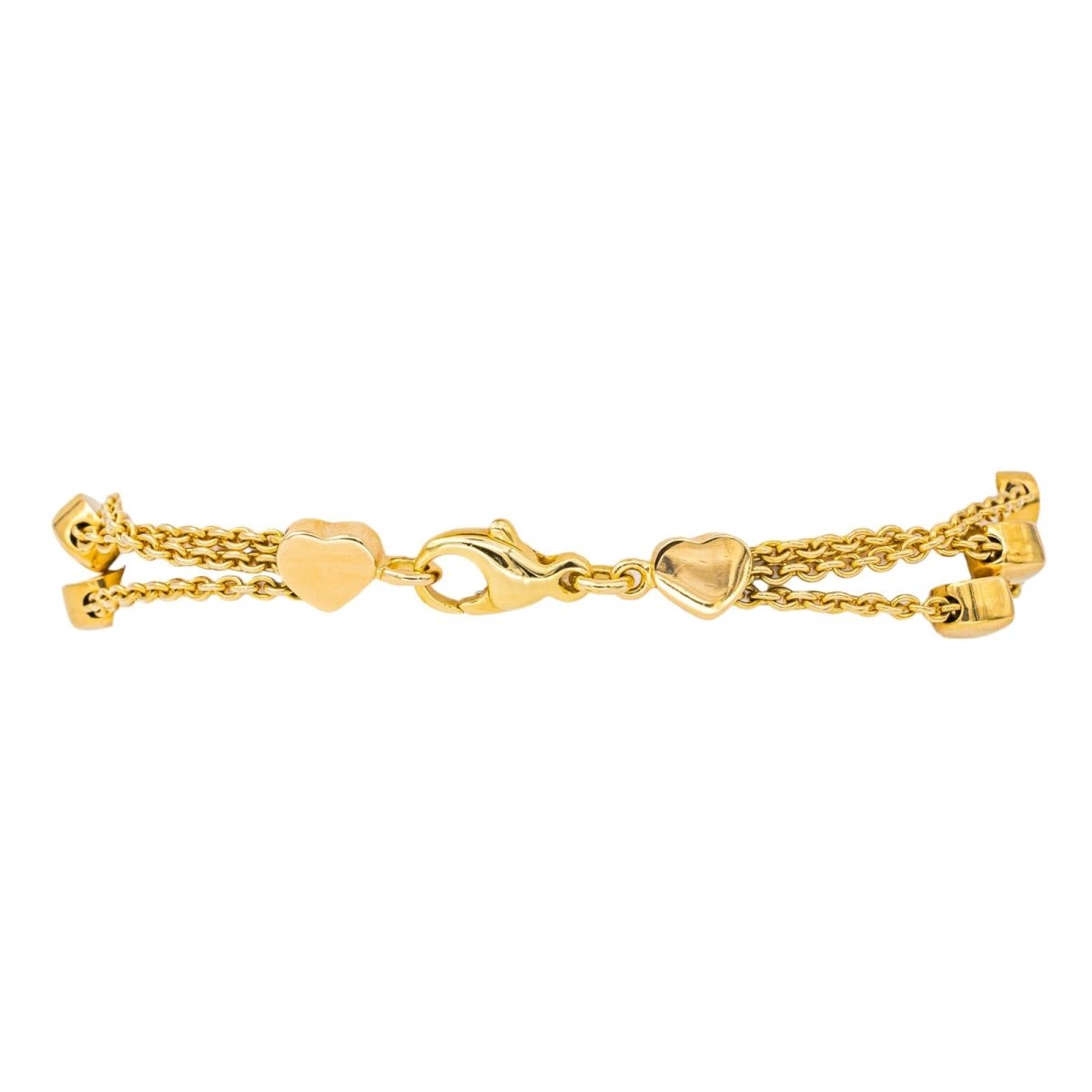 Bracelet Maille CHOPARD "Love Happy Diamonds" en or jaune et diamants - Castafiore