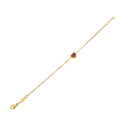 Bracelet Maille CHOPARD "My Happy Heart" en or rose et cornaline - Castafiore