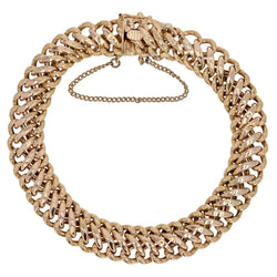 Bracelet maille ciselée en or rose - Castafiore