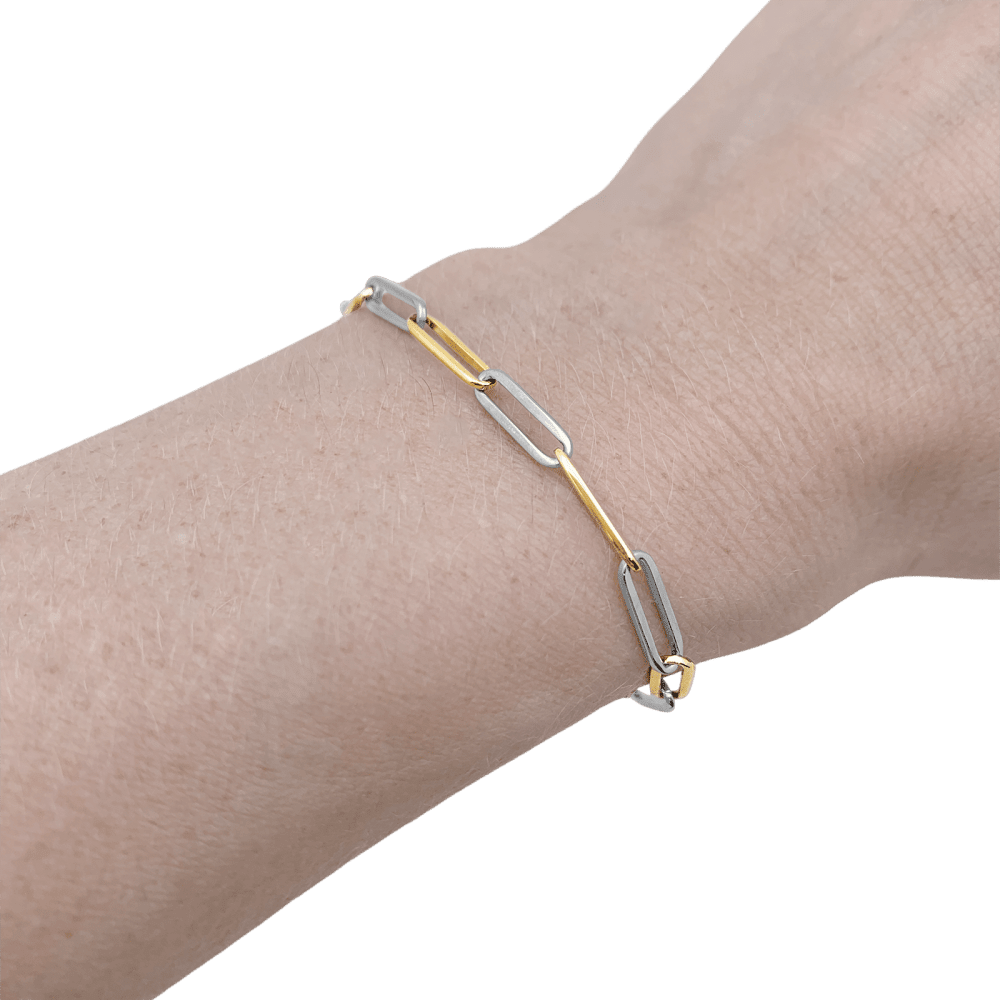 Bracelet Maille DINH VAN en or blanc et or jaune - Castafiore