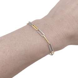 Bracelet Maille DINH VAN en or blanc et or jaune - Castafiore