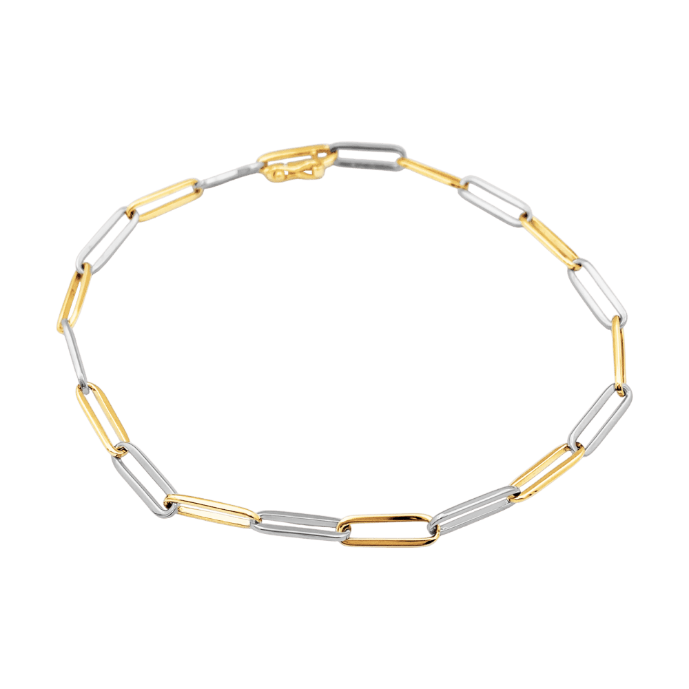 Bracelet Maille DINH VAN en or blanc et or jaune - Castafiore