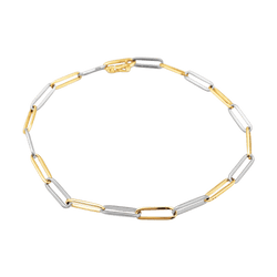 Bracelet Maille DINH VAN en or blanc et or jaune - Castafiore