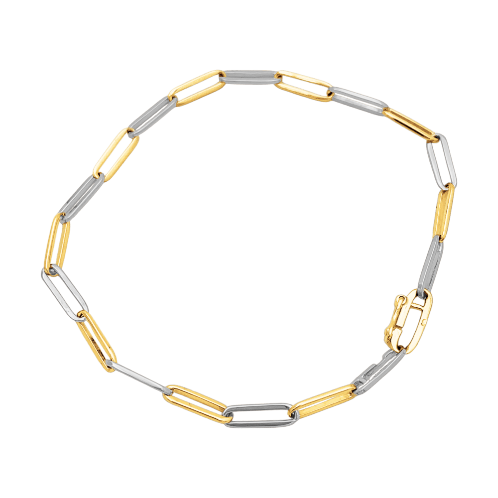 Bracelet Maille DINH VAN en or blanc et or jaune - Castafiore