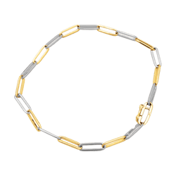 Bracelet Maille DINH VAN en or blanc et or jaune - Castafiore