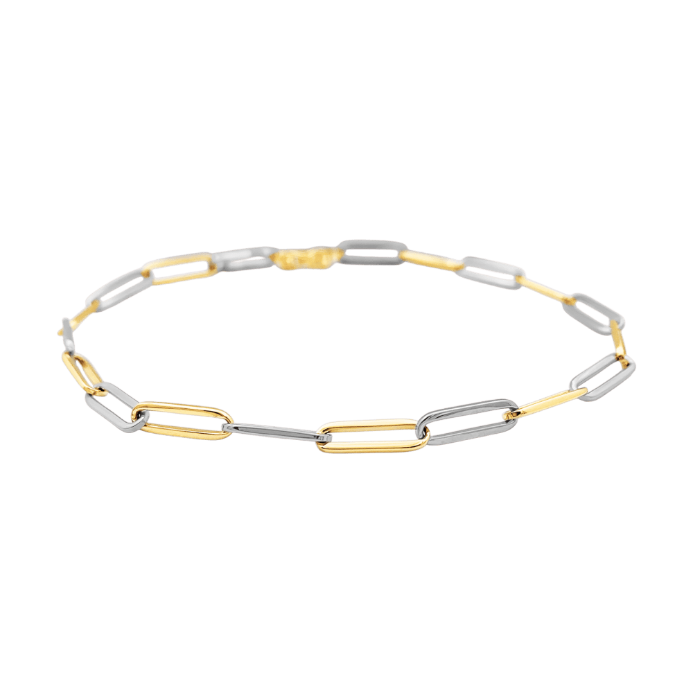 Bracelet Maille DINH VAN en or blanc et or jaune - Castafiore