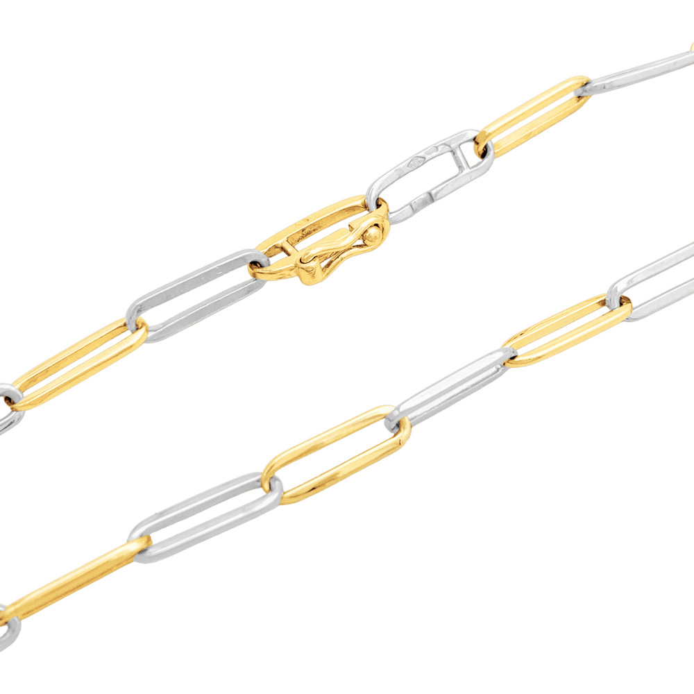 Bracelet Maille DINH VAN en or blanc et or jaune - Castafiore