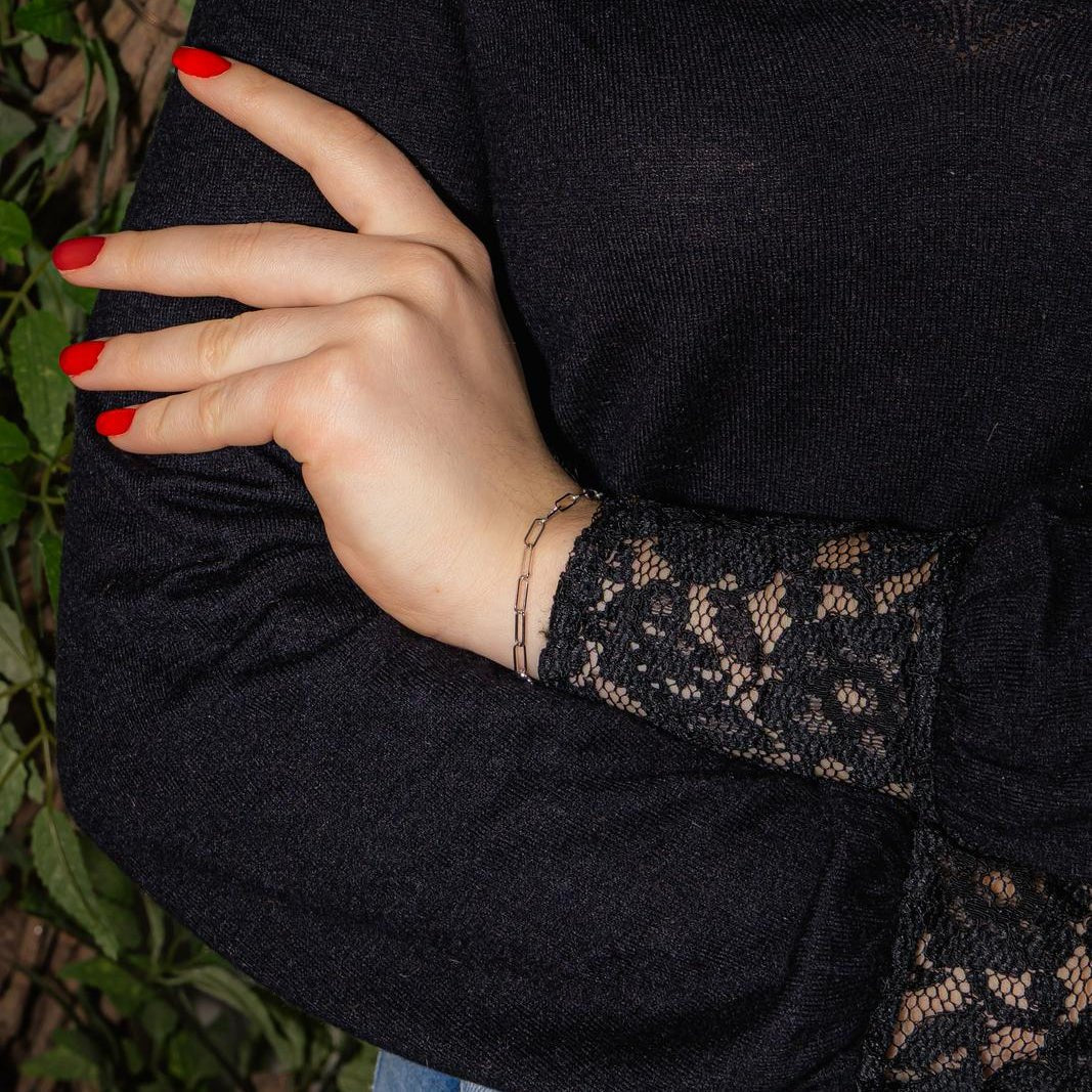 Bracelet Maille DINH VAN "Maillon" en or blanc - Castafiore