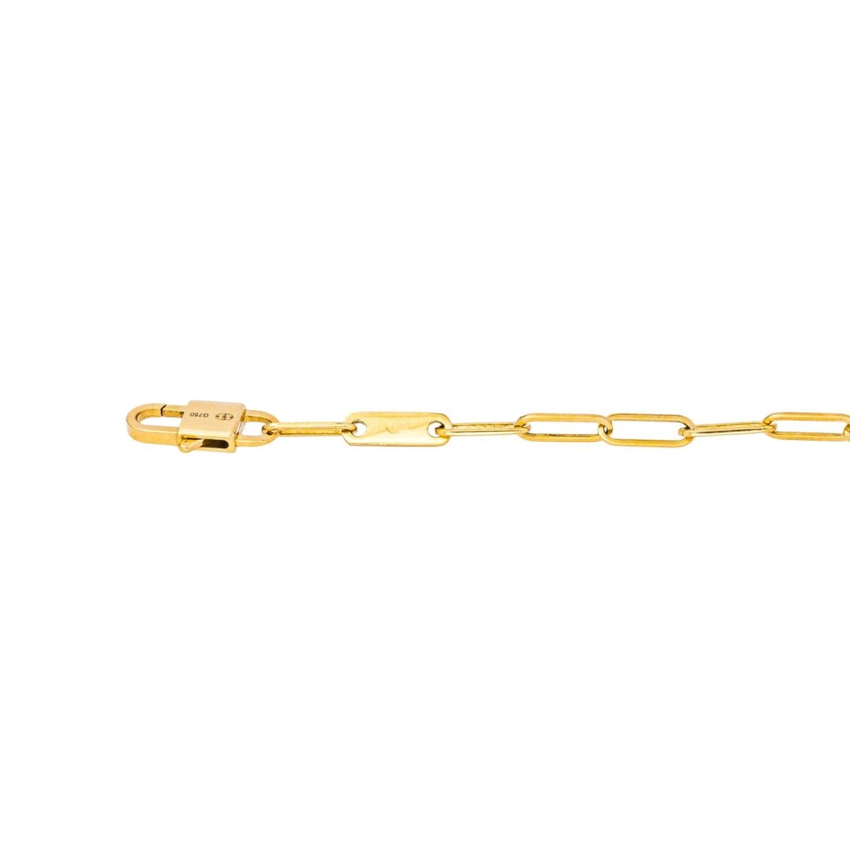 Bracelet Maille DINH VAN "Maillon" en or jaune et diamants - Castafiore