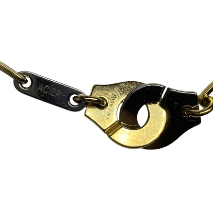 Bracelet Maille DINH VAN "Menottes" en or jaune et acier - Castafiore