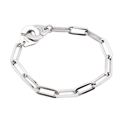 Bracelet Maille DINH VAN "Menottes R.15" en or blanc et diamants - Castafiore